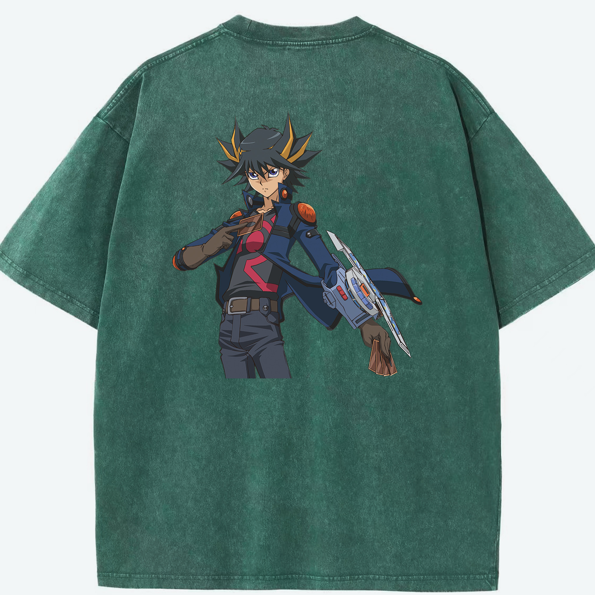 （画像用） 遊☆戯☆王 Yu-Gi-Oh! 綿100% ヴィンテージ風 半袖Tシャツ（背面プリント）